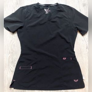 Smitten XS Black w Pink Badge Holder Loop Pocket